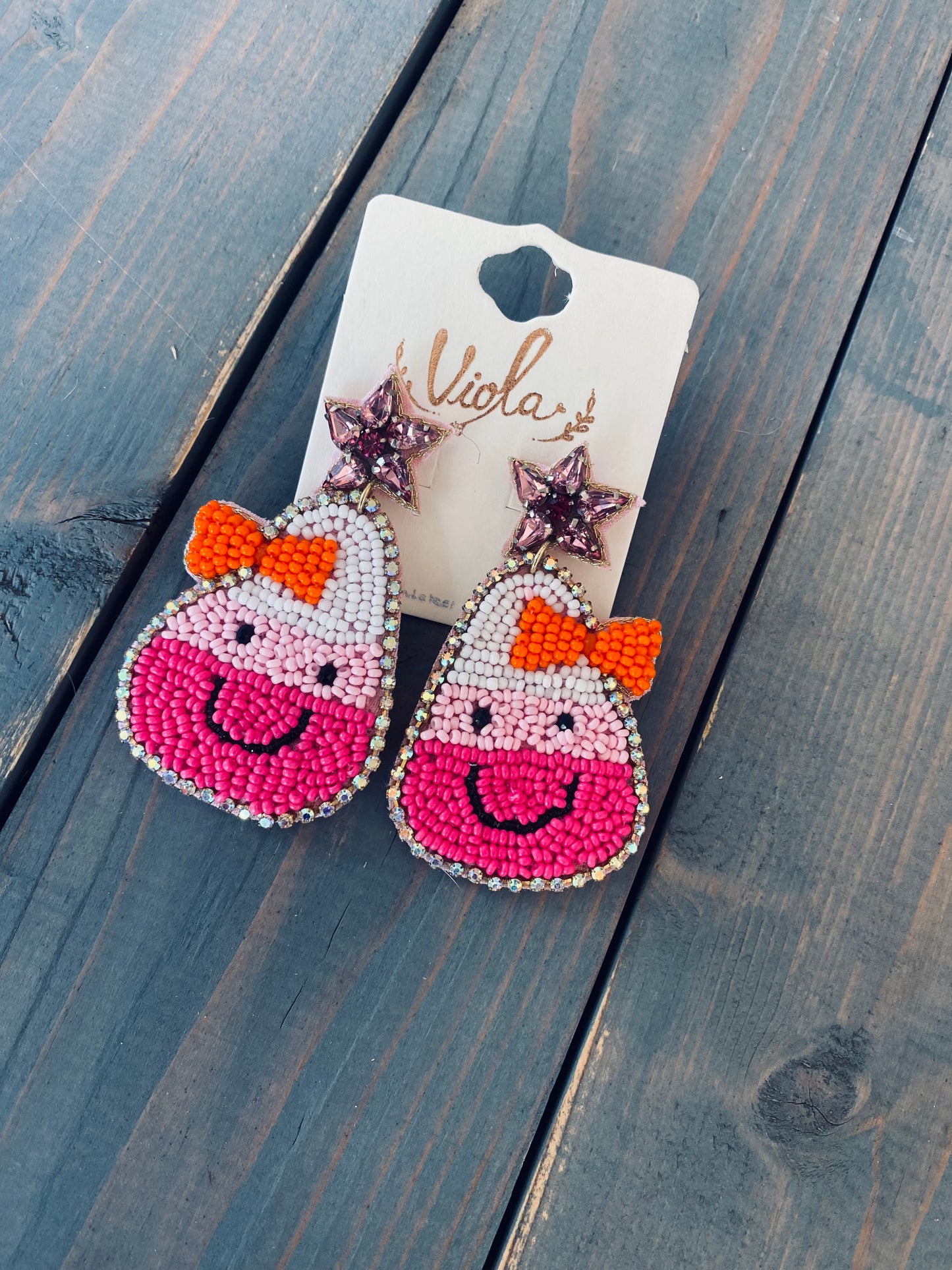 Beaded candy earrings