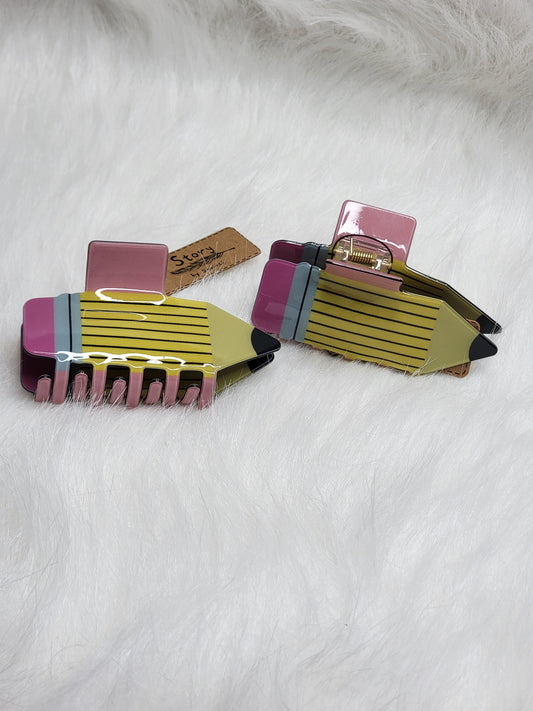 Pencil hair clips