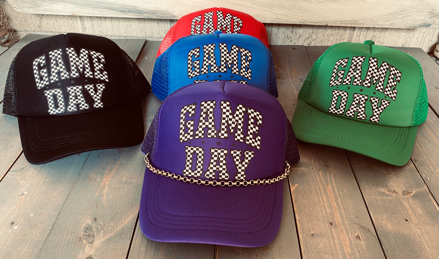 Game day checker hat