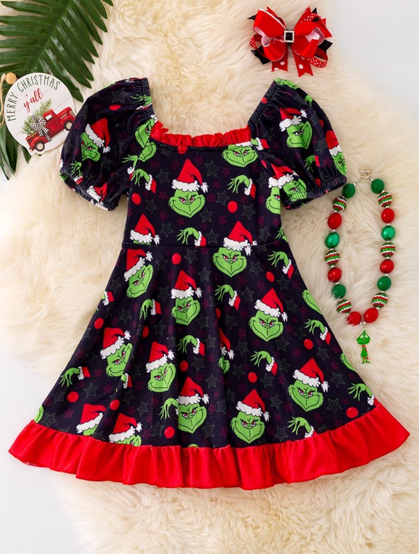 Red/black g man dress