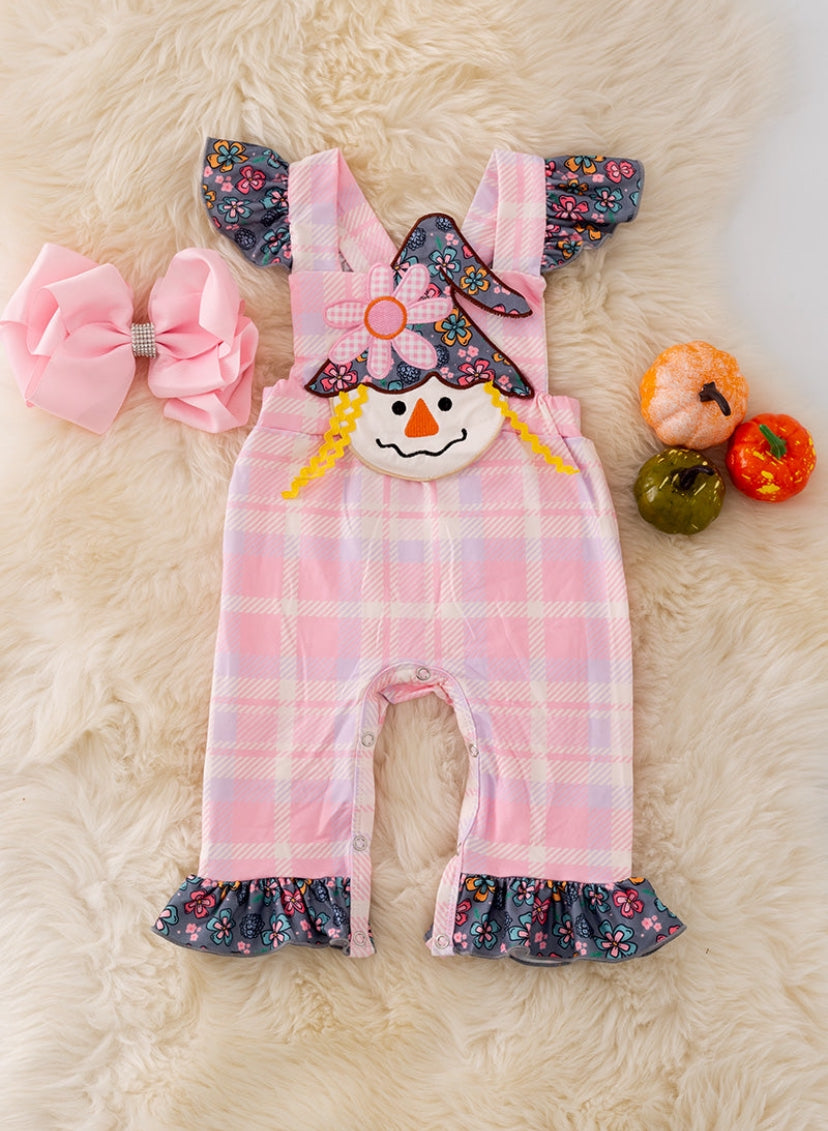 Scarecrow appliqué infant onesie